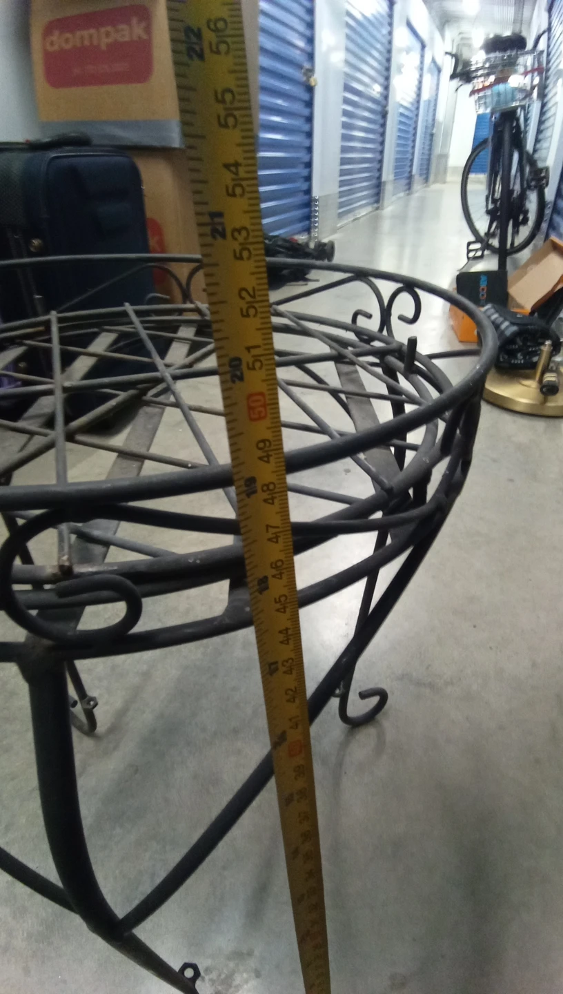 Black Metal Plant Stand Holder - photo 3