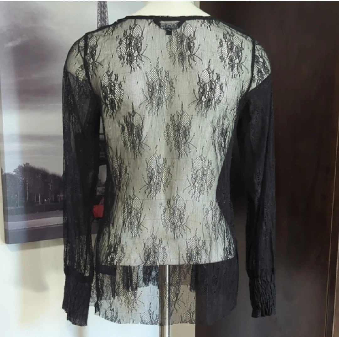 George Black Lace Long Sleeve Top M/M - photo 2