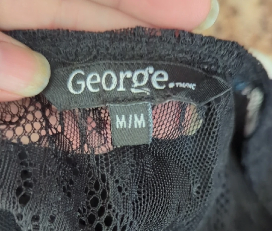 George Black Lace Long Sleeve Top M/M - photo 3