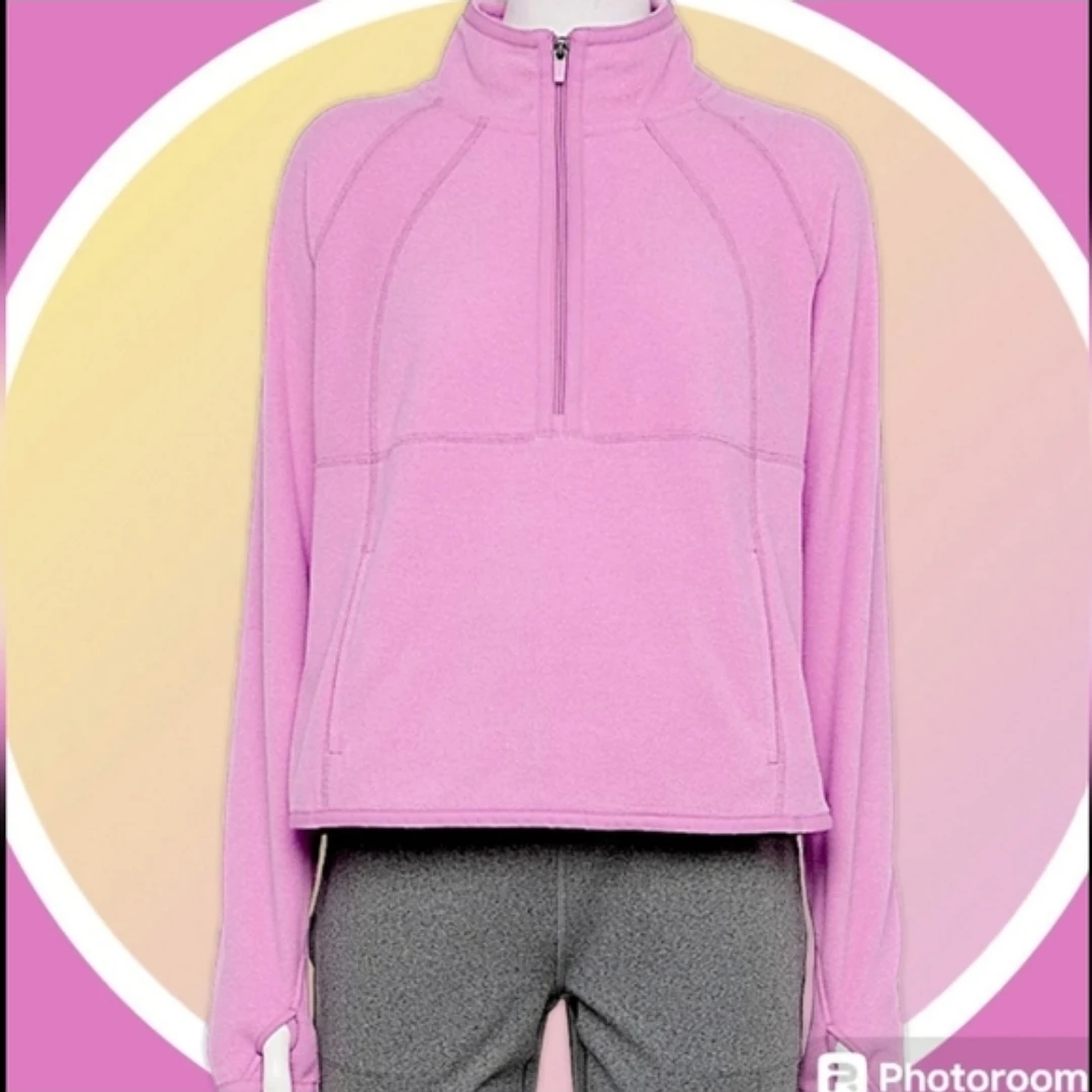 🏆 NWT XXL ¼ Zip Up to Mock Neck Fleece Top w Kangaroo Pocket