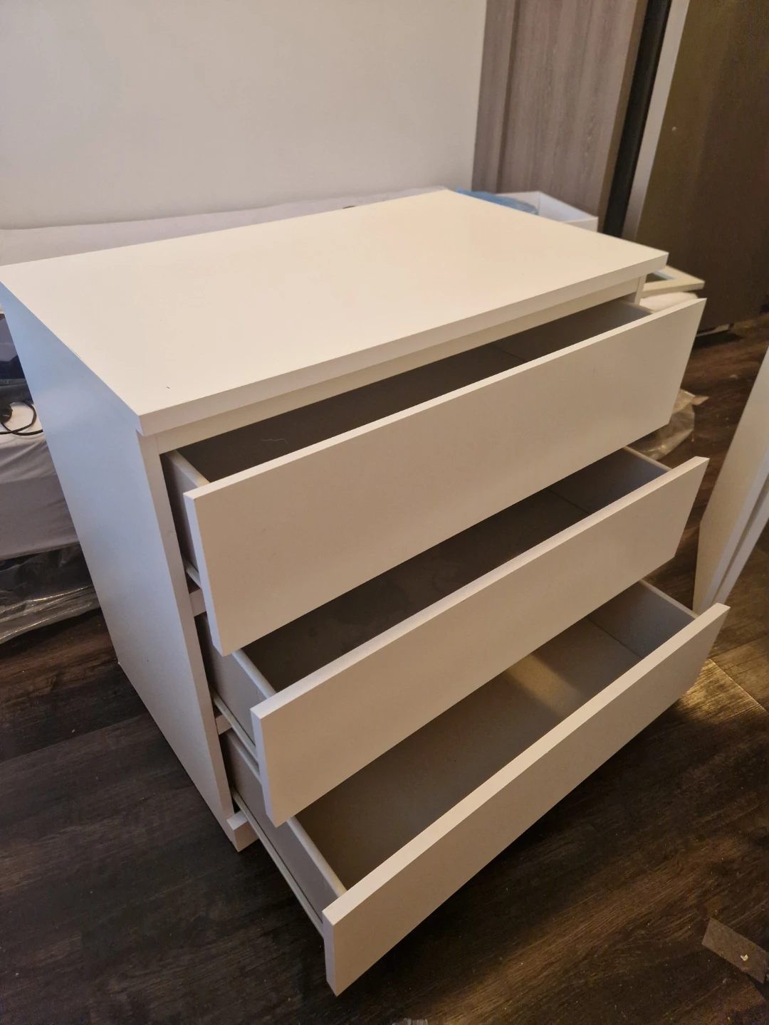 IKEA White 3-Drawer Dresser - photo 2