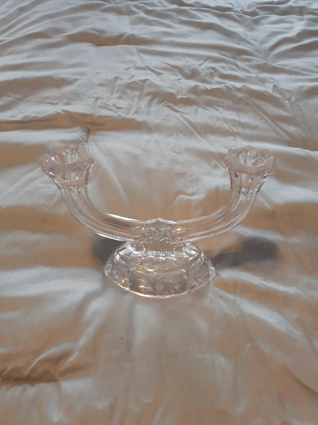 Clear Glass Candelabra(2pcs)