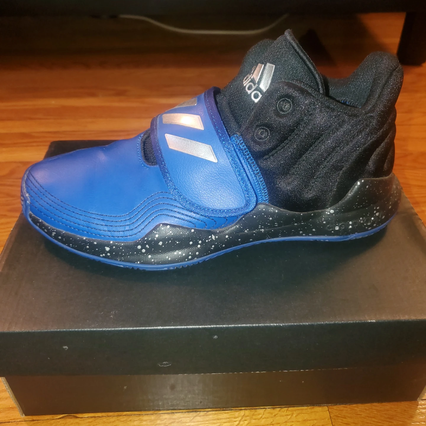 Adidas Kids Basketball Shoes Blue/Black Size 6 - photo 2
