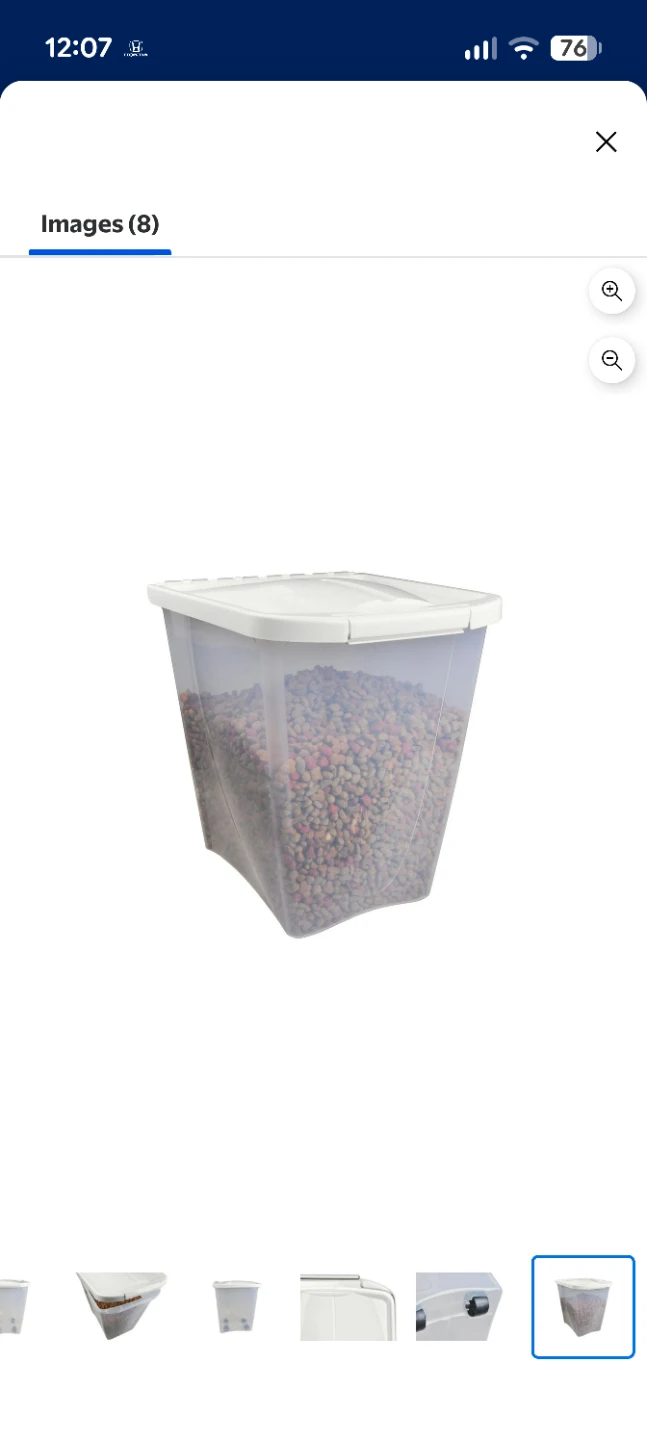 Pet Food Storage Container with Wheels
