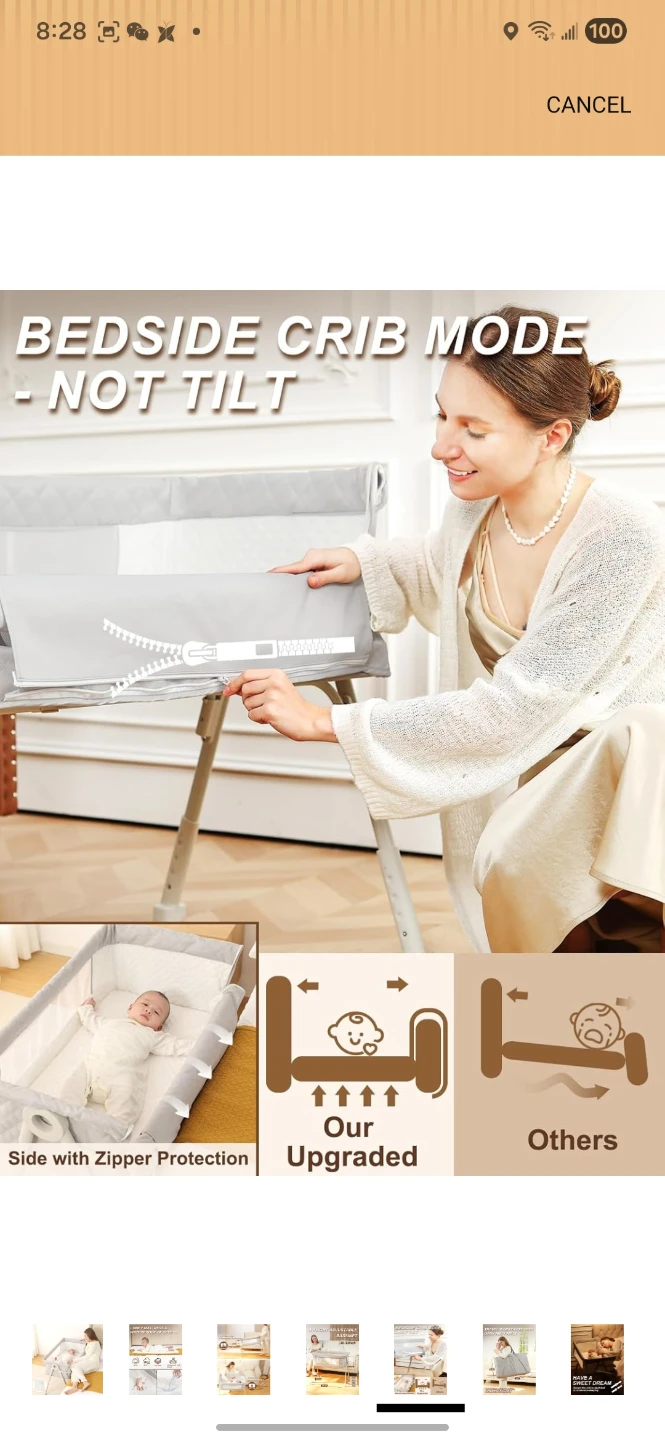 4 Height-Adjustable Bassinet - Grey - photo 5