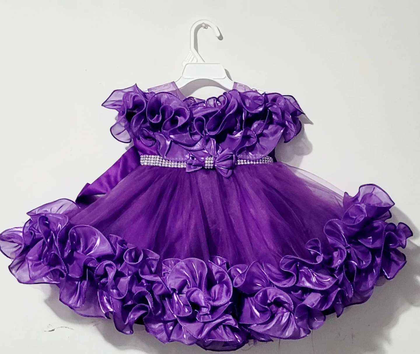Purple Ruffled Baby Dress - photo 3