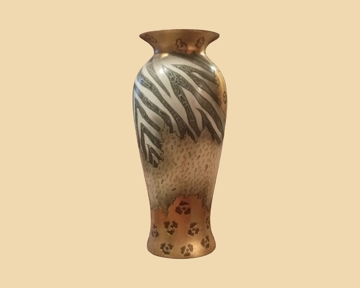 Decorative Vase with Animal Print Design