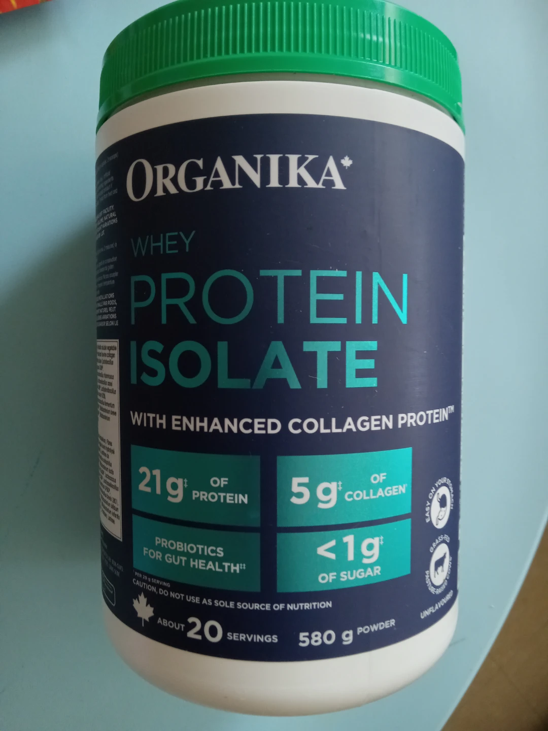Organika Whey Protein Isolate Unflavoured 580g