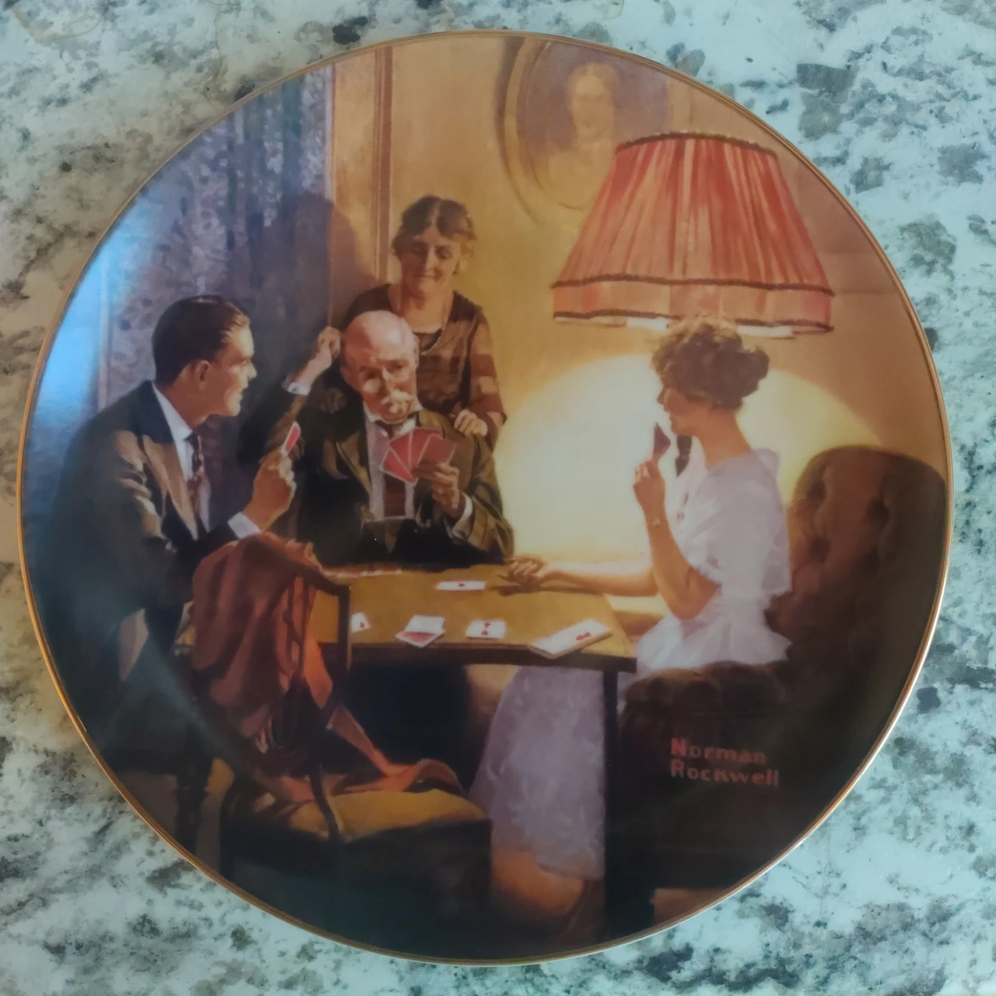 Norman Rockwell "This Is The Room That Light Made" Plate