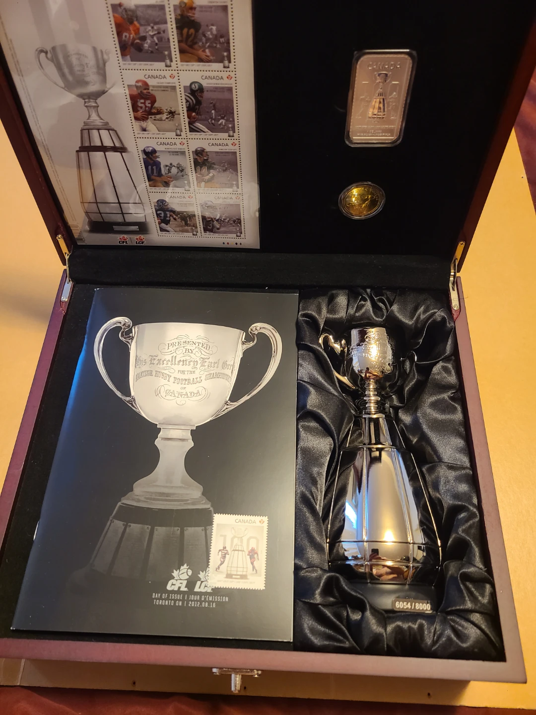 Canada 100th Grey Cup Silver Bar & Coin Set with 1oz silver bar