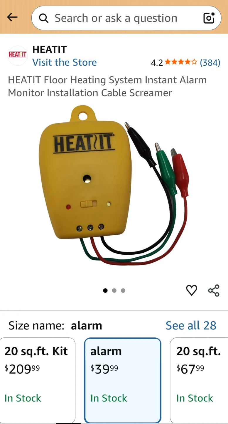 Floor Heating System Instant Alarm Monitor Installation Cable