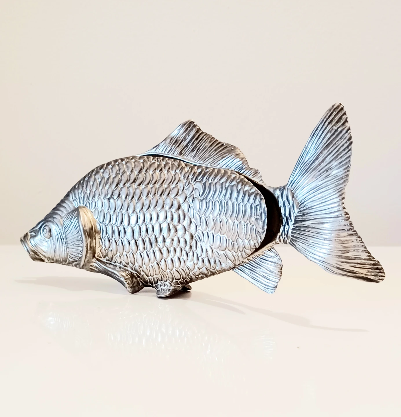 Vtg. Italian Silver Plated Fish Figurine - photo 2