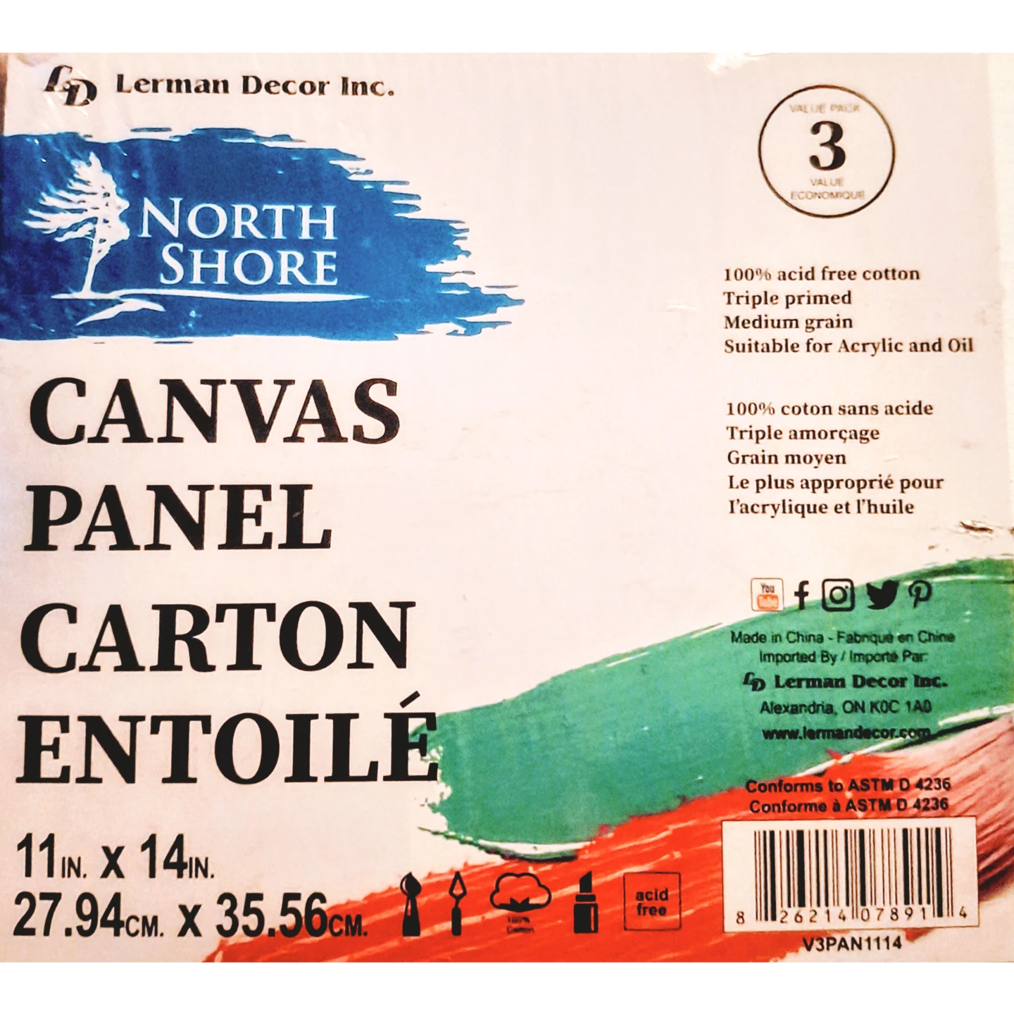 UNUSED North Shore Canvas Panel 11 in. x 14 in. - photo 2