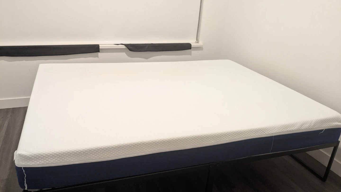 Queen size bed frame and queen size mattress