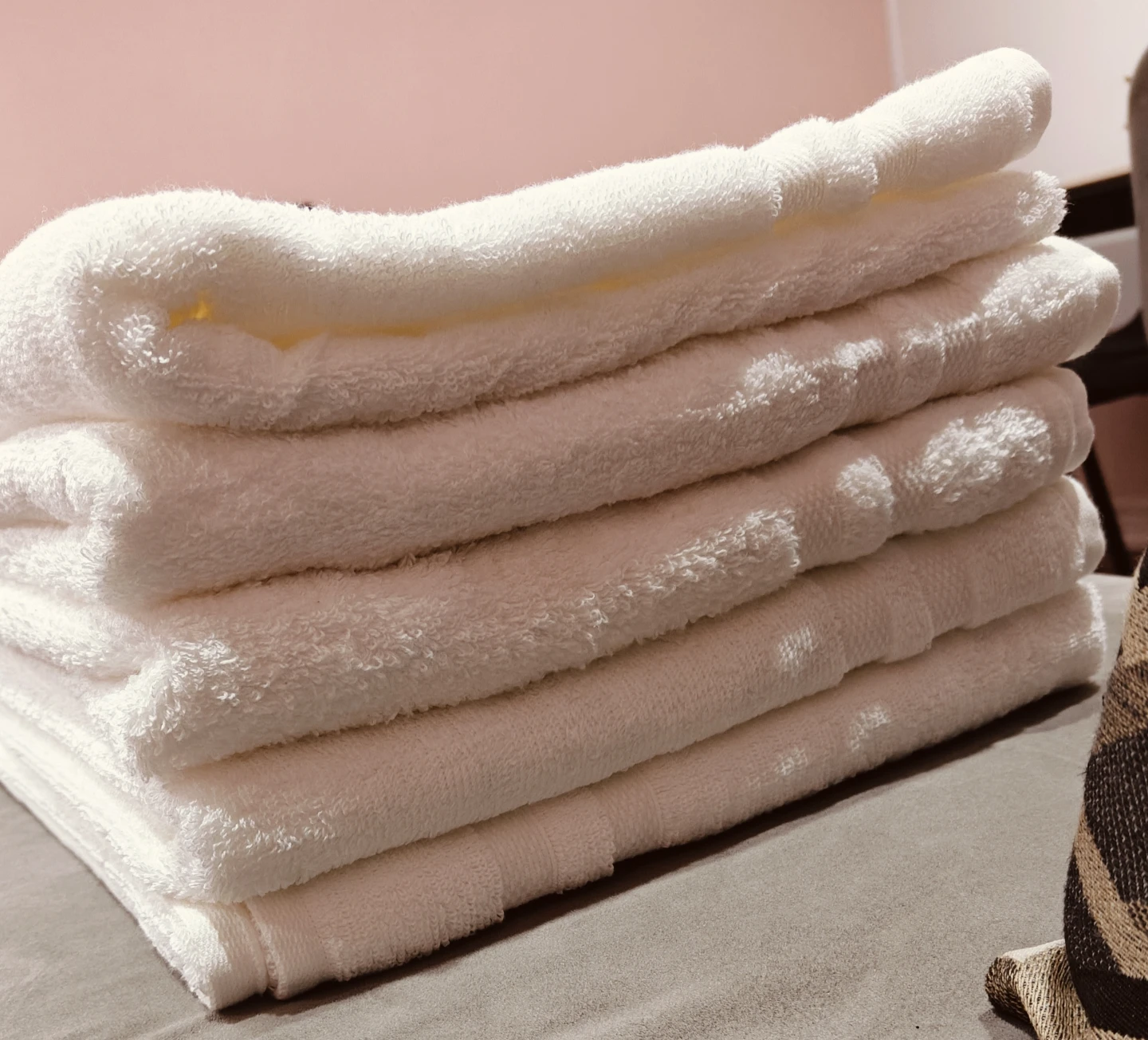 Stack of White Bath Towels (5 PC's) - photo 3