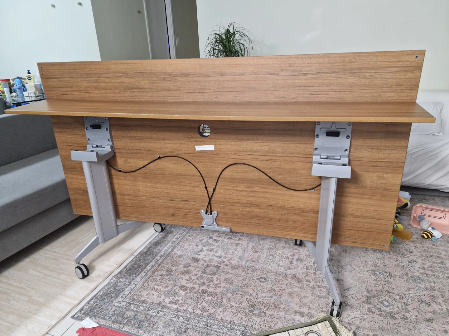 Wooden Folding Table with Wheels - photo 3
