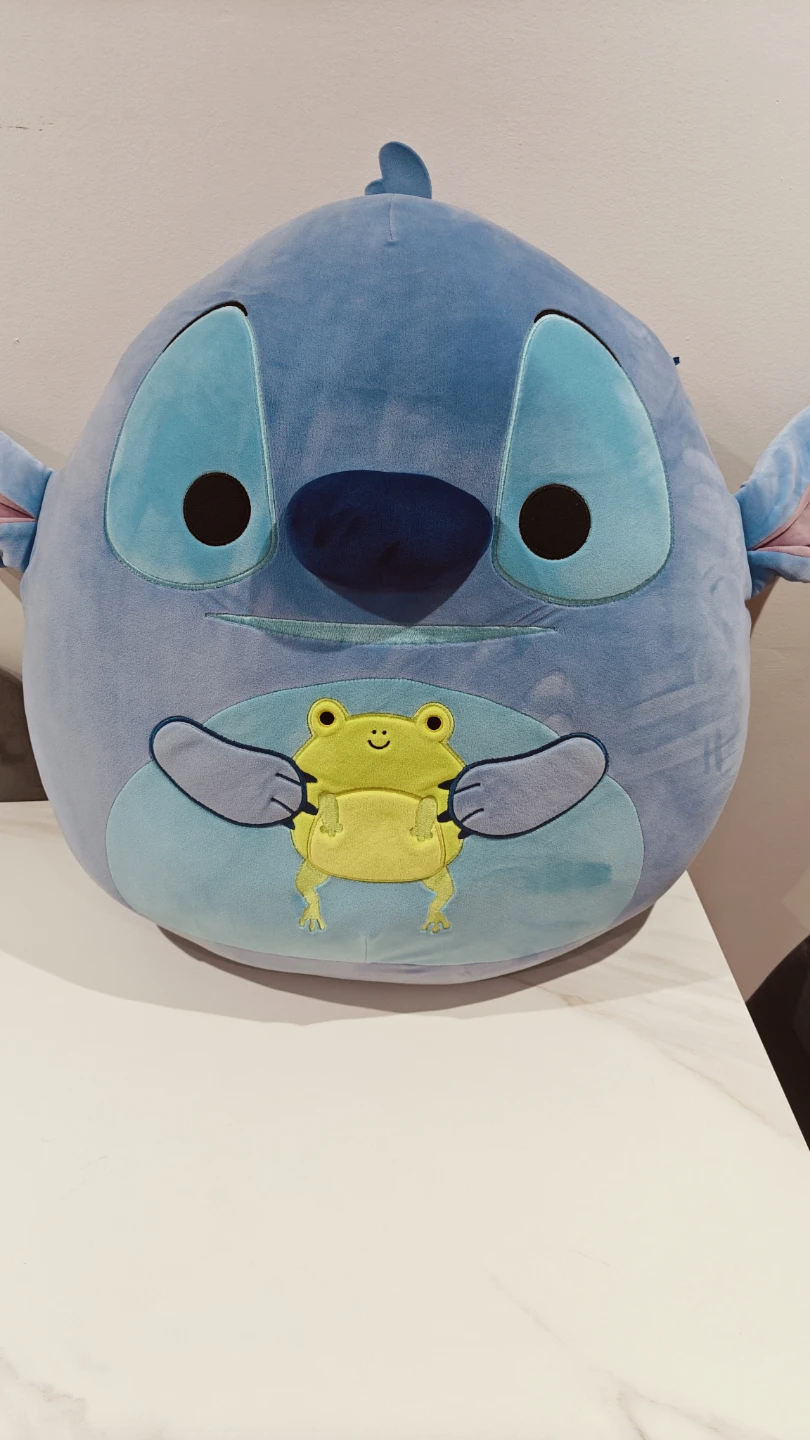 Squishmallows Official Disney 20-Inch Stitch with Frog 