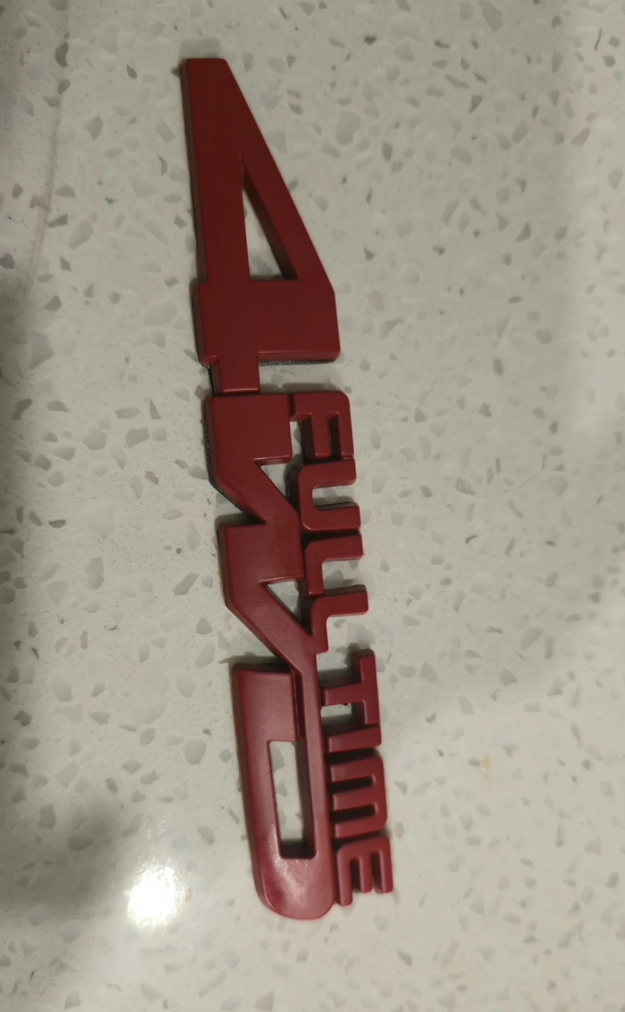 Red Full Time 4WD Emblem Badge - photo 2