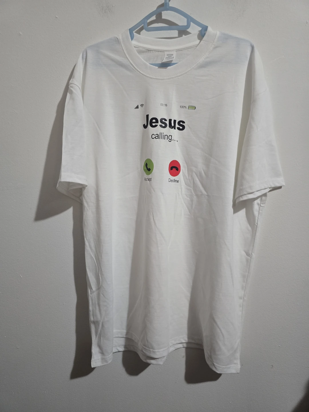 White "Jesus Calling" T-Shirt - Size XL. Unisex - photo 2