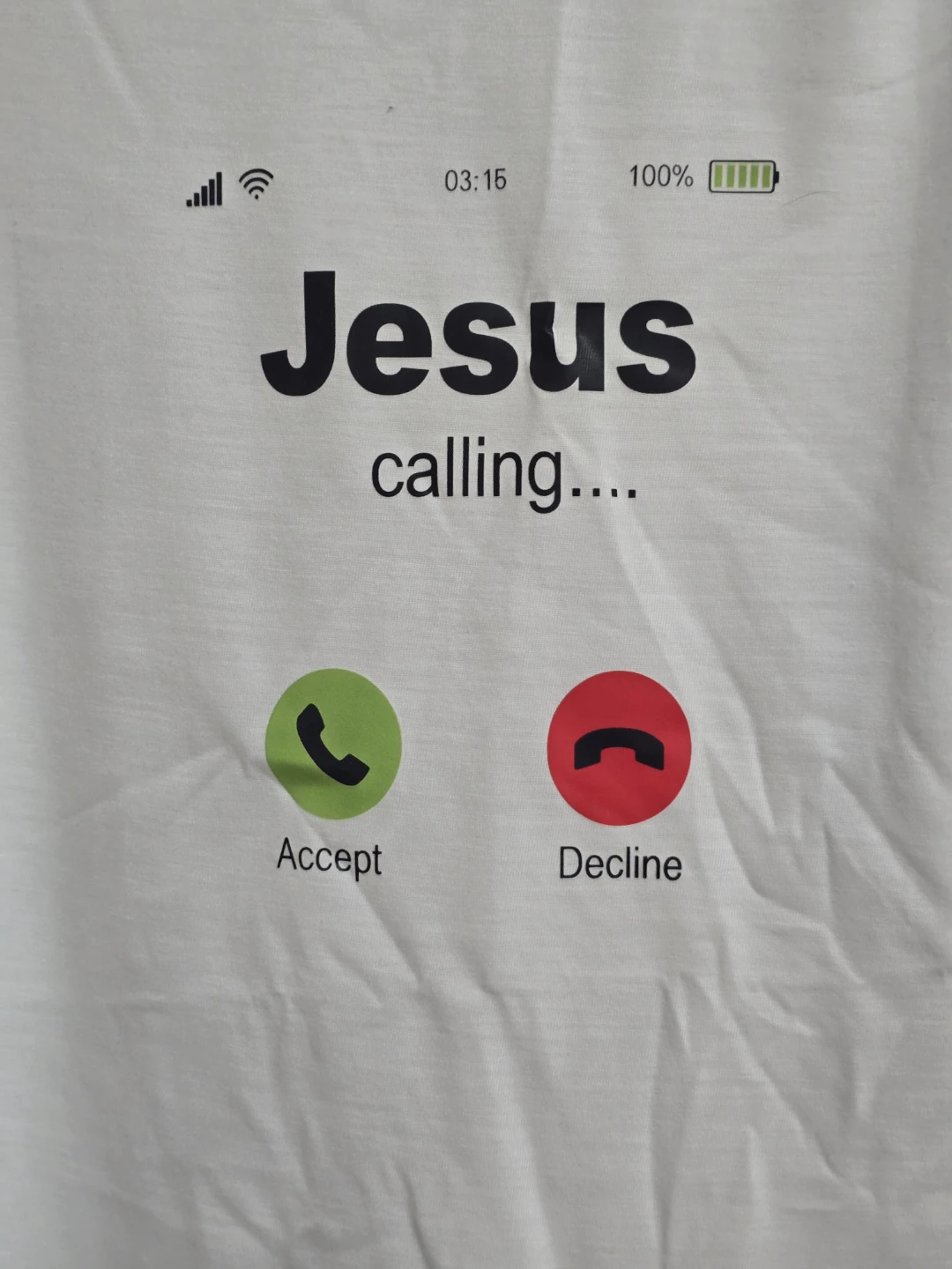 White "Jesus Calling" T-Shirt - Size XL. Unisex - photo 5