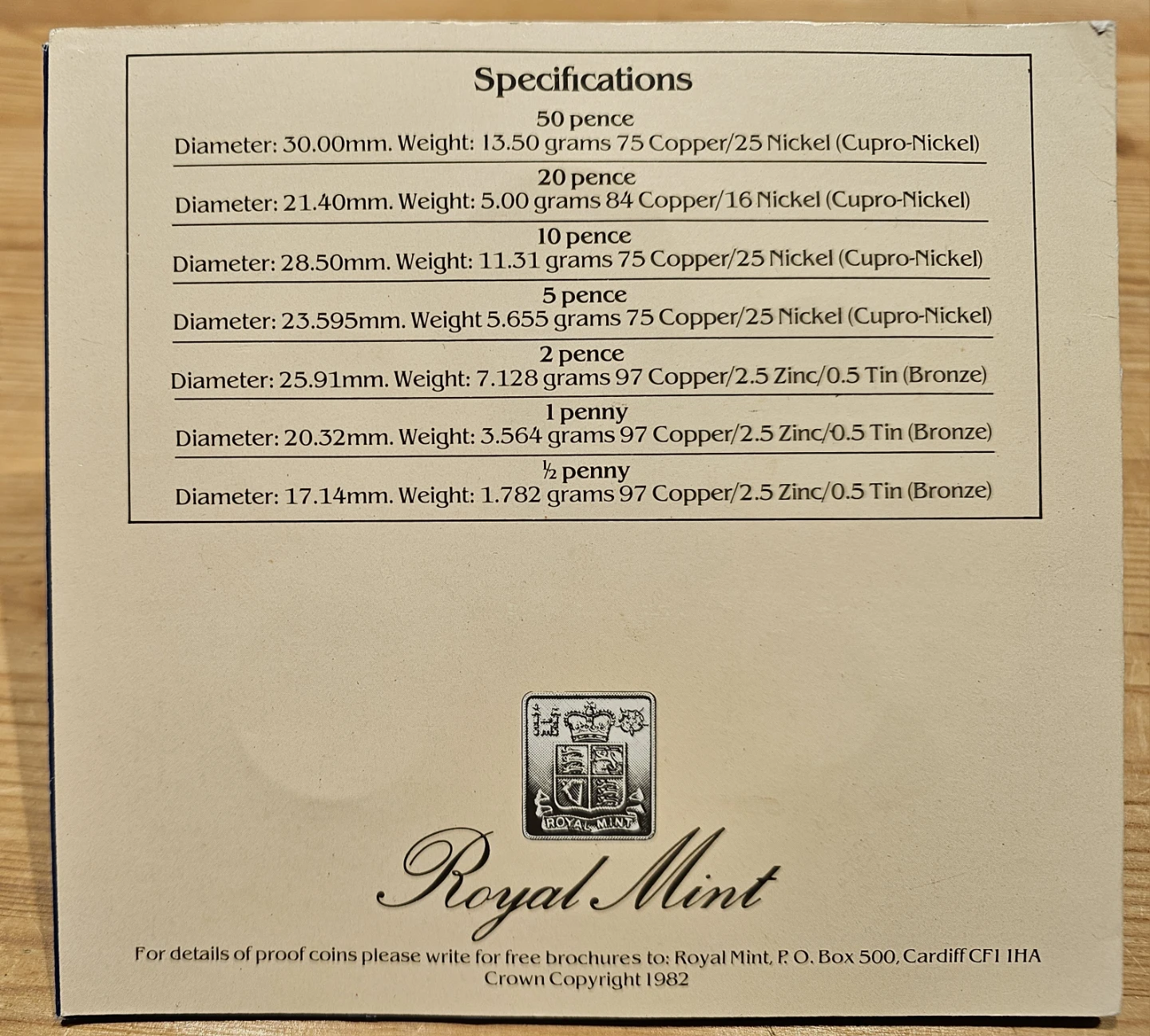 United Kingdom Uncirculated Coin Collection 1982 Royal Mint - photo 5