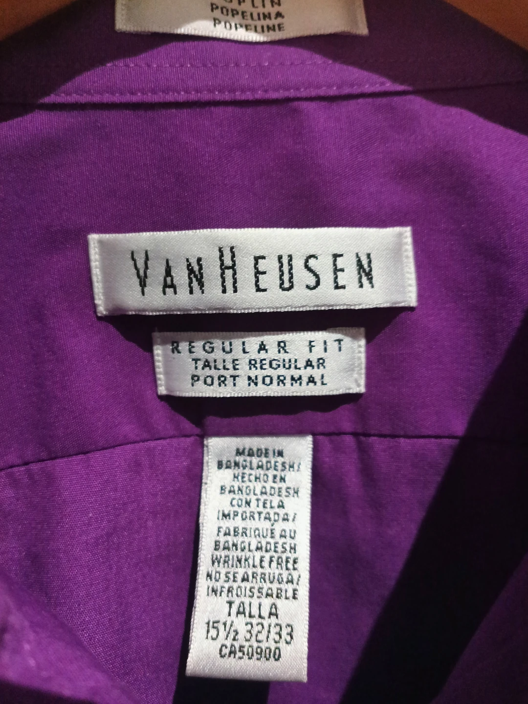 Van Heusen Purple Dress Shirt - Regular Fit - Size 15 1/2 32/33 - photo 2