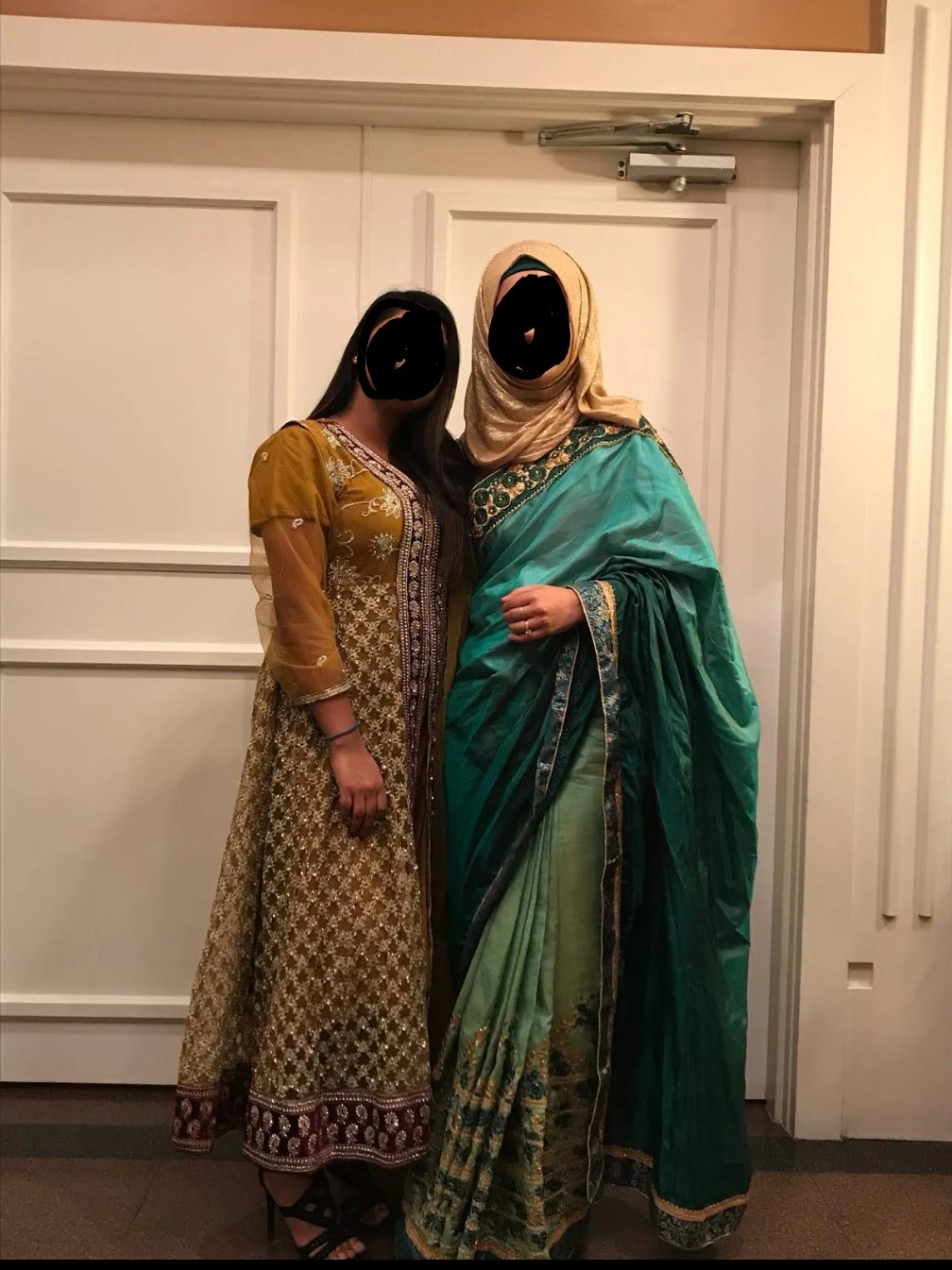 Emerald Green Saree with Gold Embellishments