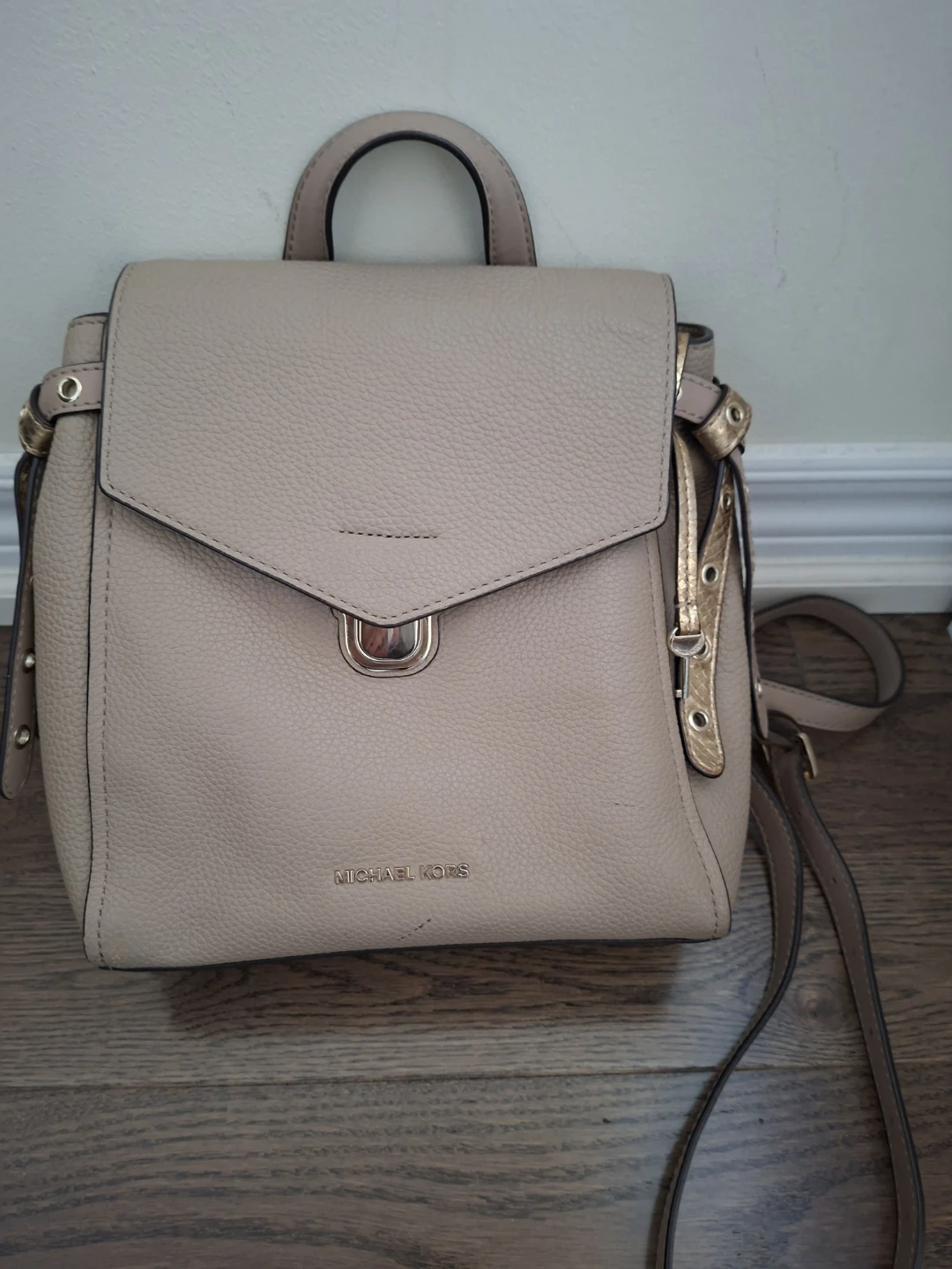 Michael Kors Tan Leather Backpack Purse