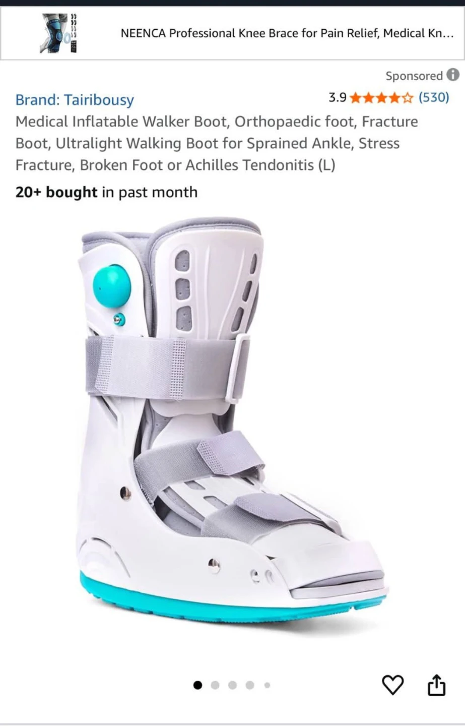 Aircast Walking Boot. It's available. Firm price. - photo 4