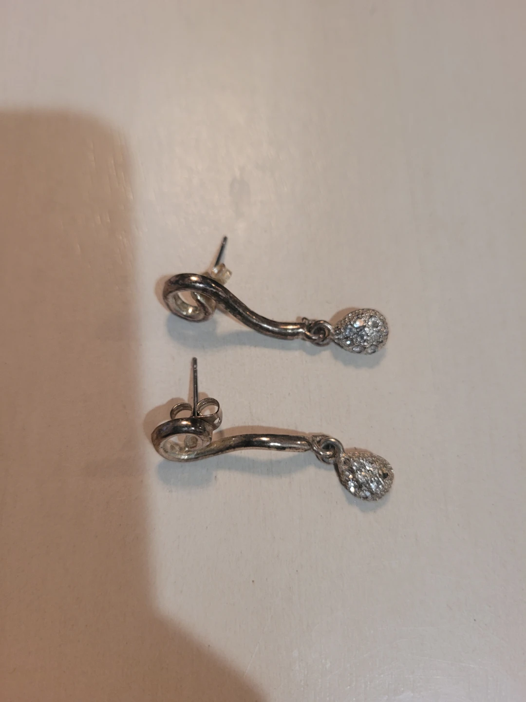 Dangle Drop Earrings with Rhinestones