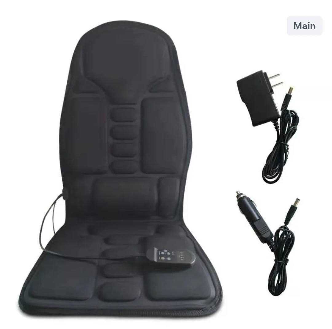 Black Shiatsu Massage Seat Cushion with Heat