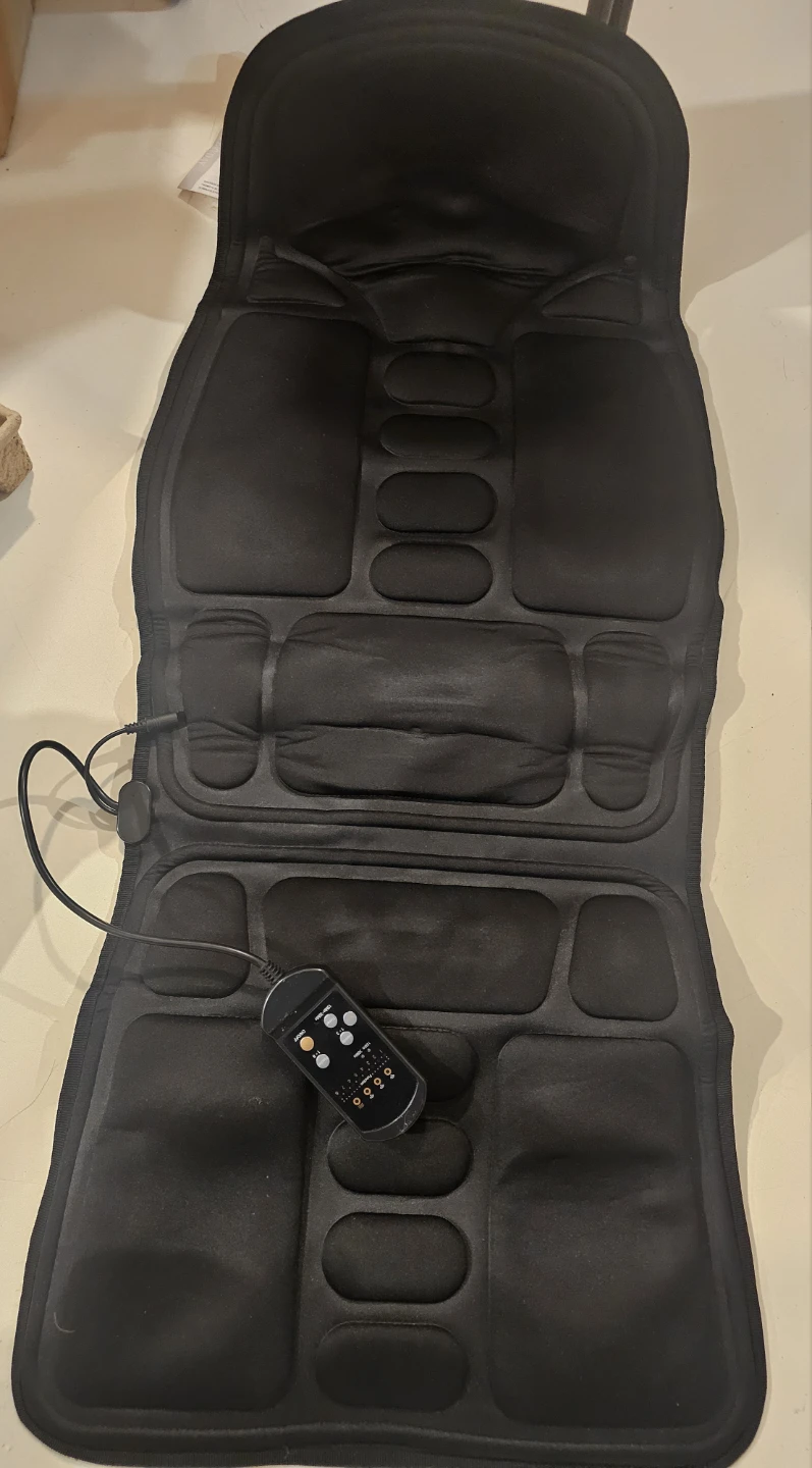 Black Shiatsu Massage Seat Cushion with Heat - photo 2