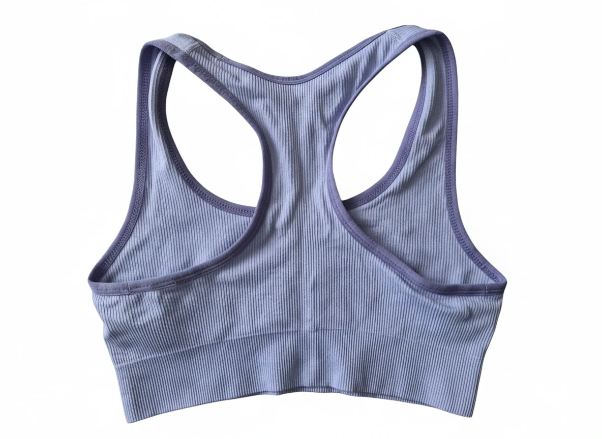 Z By Zella RIVAL 2 Toned Purple Ribbed Seamless Sports Bra NWOT🏆 - photo 3