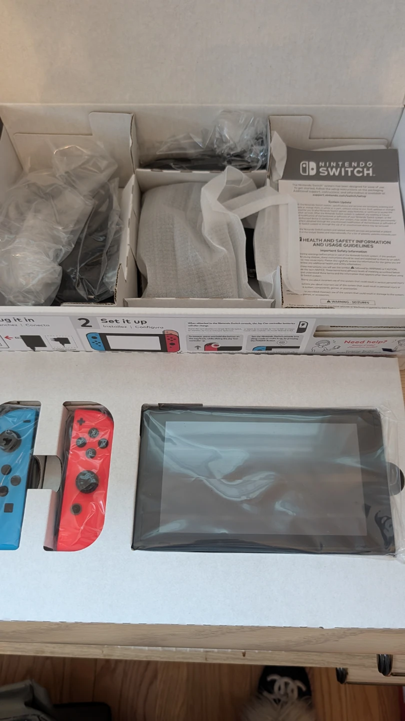 Nintendo Switch Console with Red and Blue Joy-Cons - photo 2