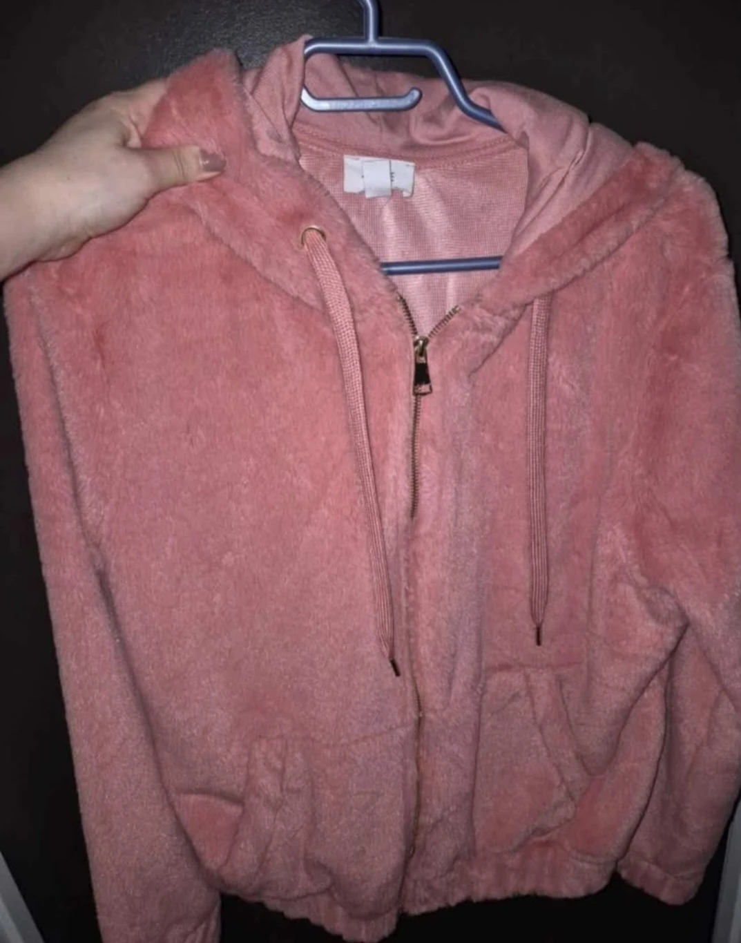 Ardean Pink Fuzzy Hoodie
