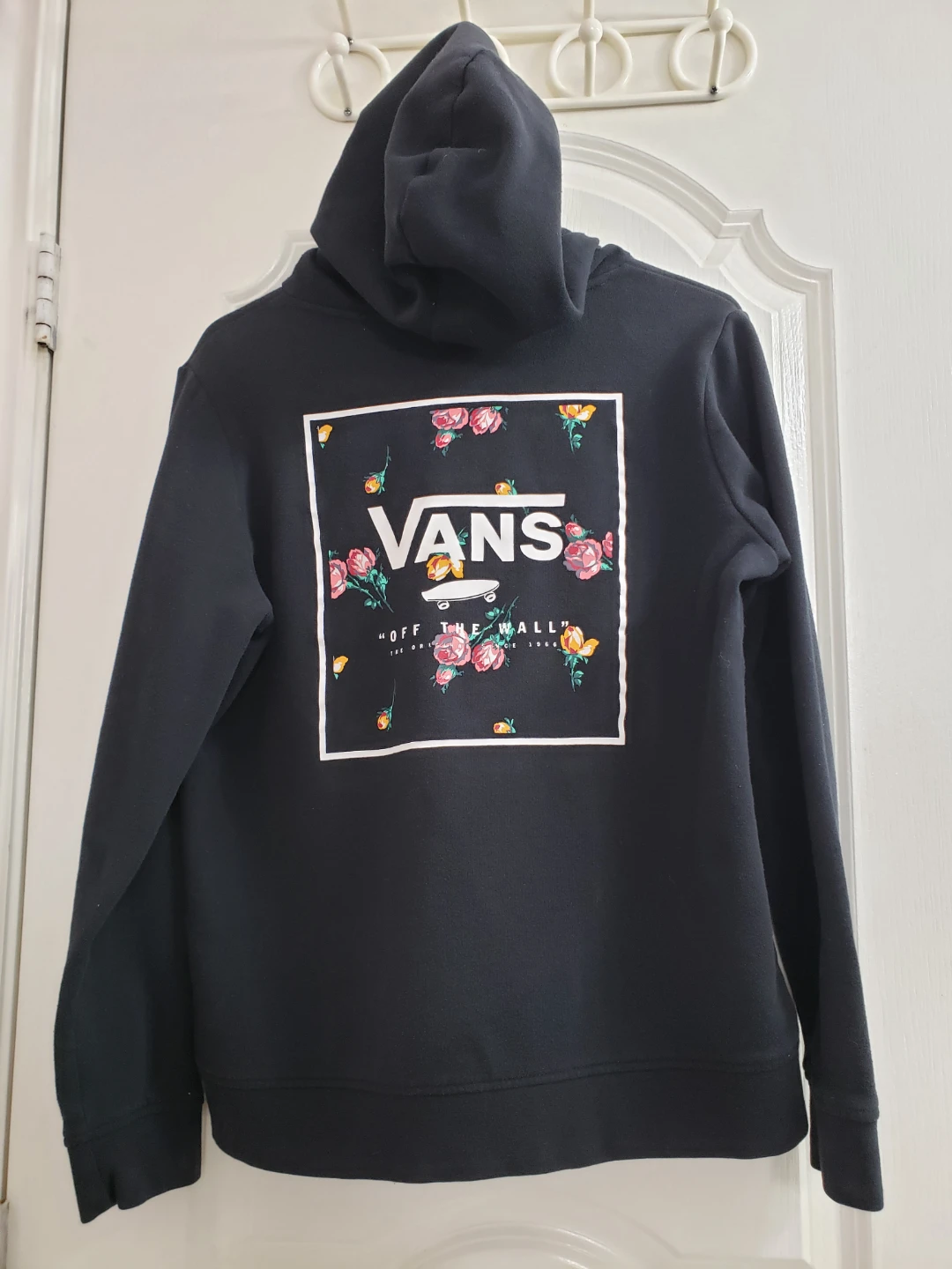 Vans Black Floral Hoodie - Size M