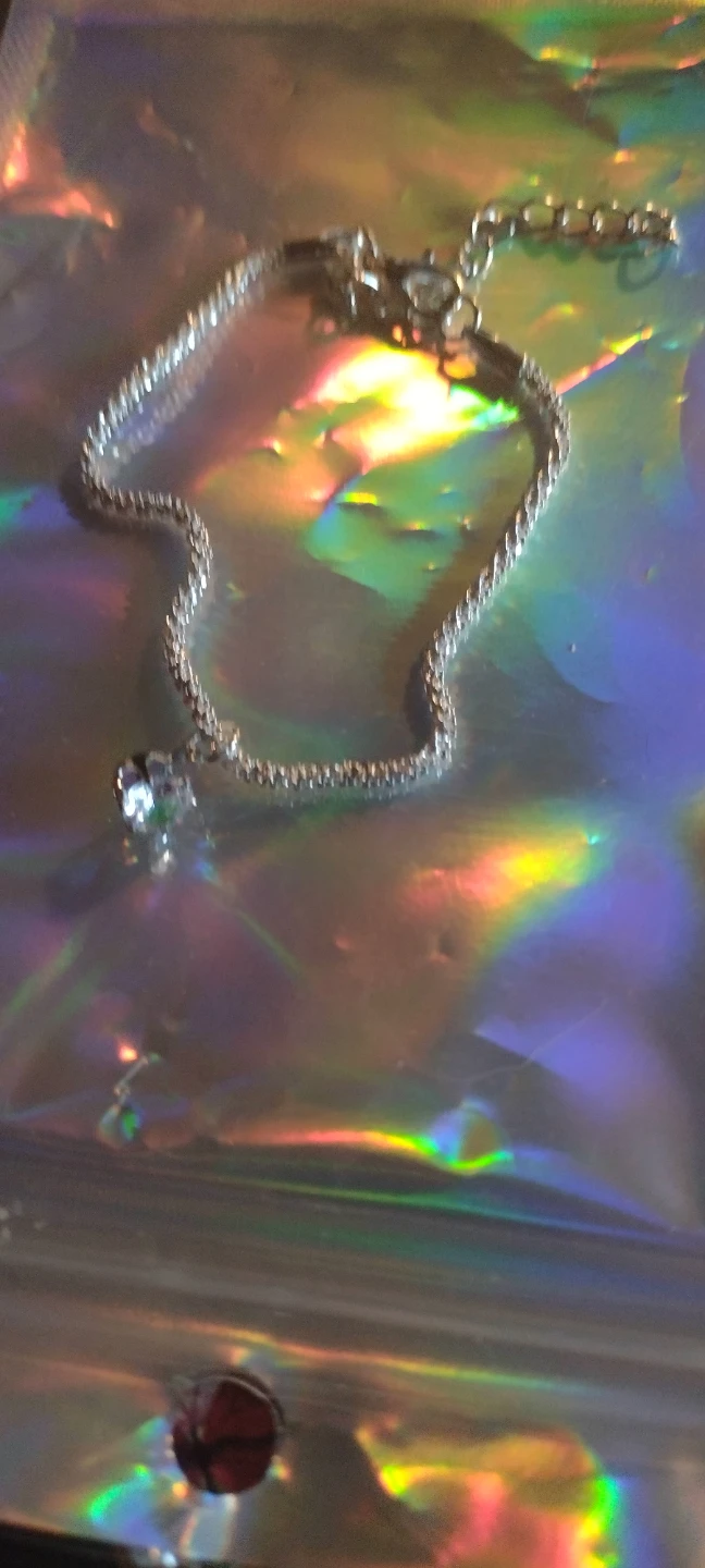 Sterling Silver Chain Bracelet with Charm🏆