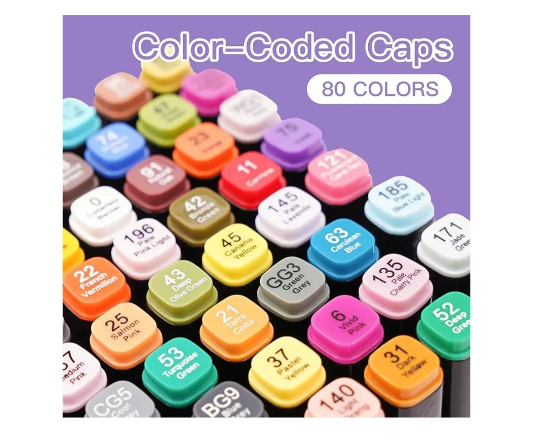 80-Pieces Simpleoa Alcohol Marker Set with Case - photo 3