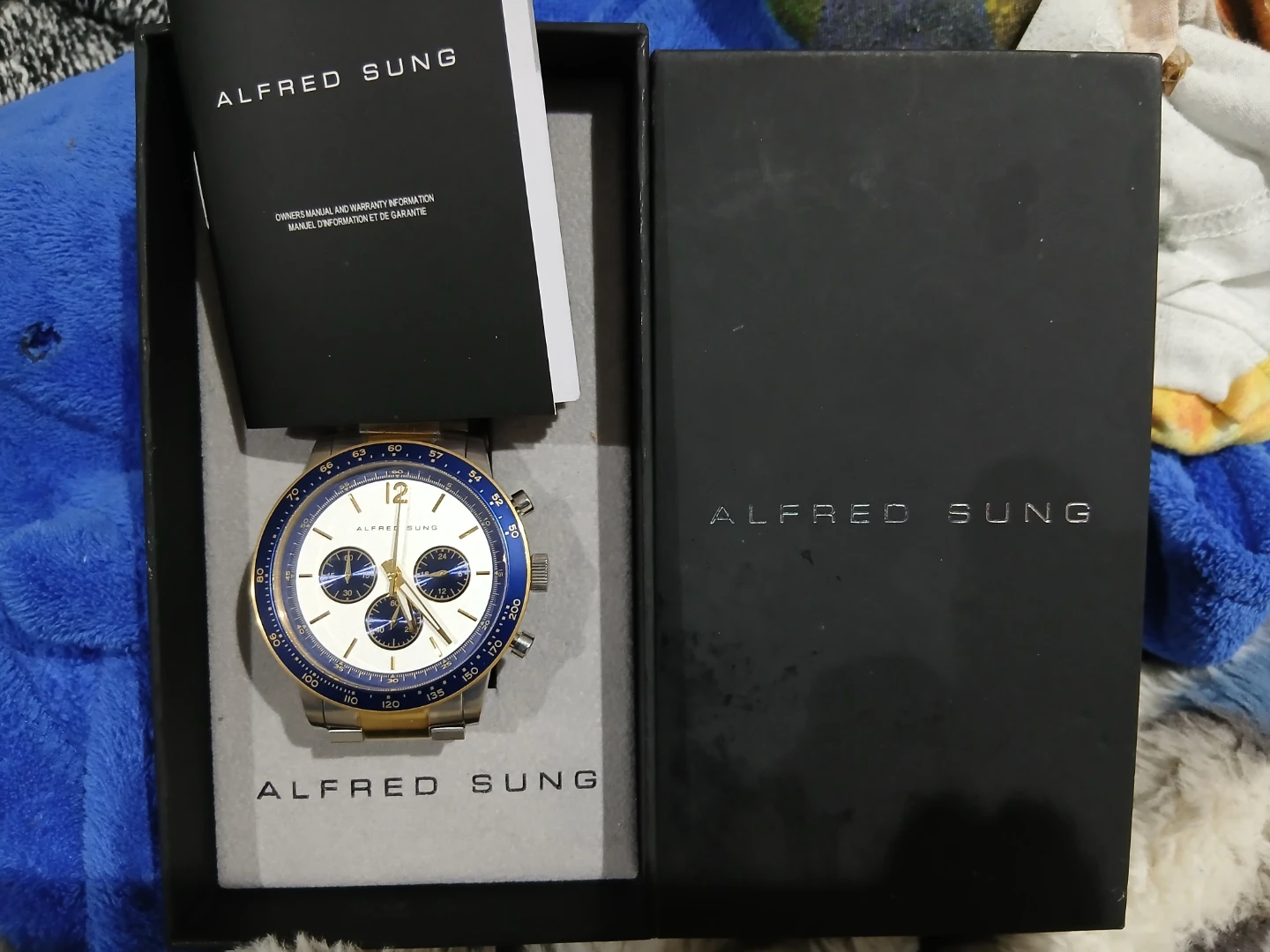 Alfred Sung Men's Chronograph Watch Gold & Silver Tone - photo 2