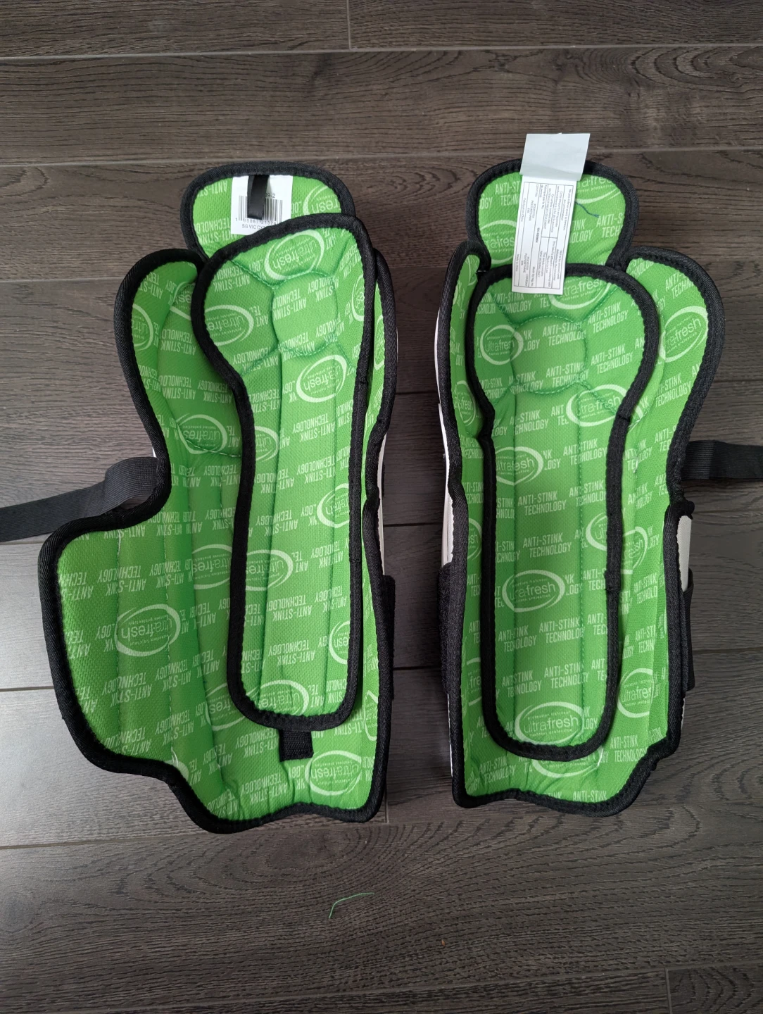 CX2 Hockey Shin Guards - White/Green - Size L (11") - photo 2