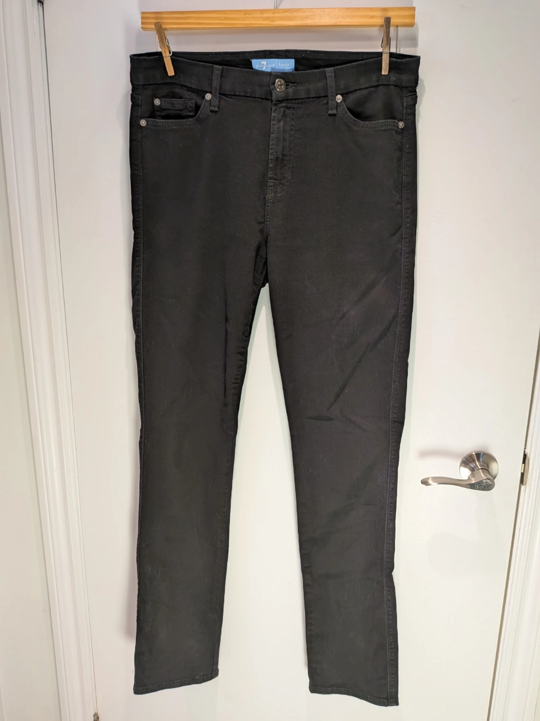 7 For All Mankind Straight jeans, black, size 32 - photo 2