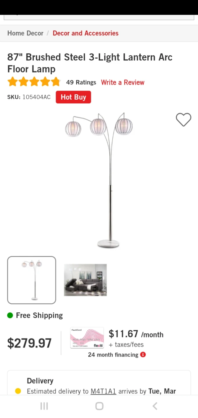 87" Brushed Steel 3-Light Arc Floor Lamp - photo 2