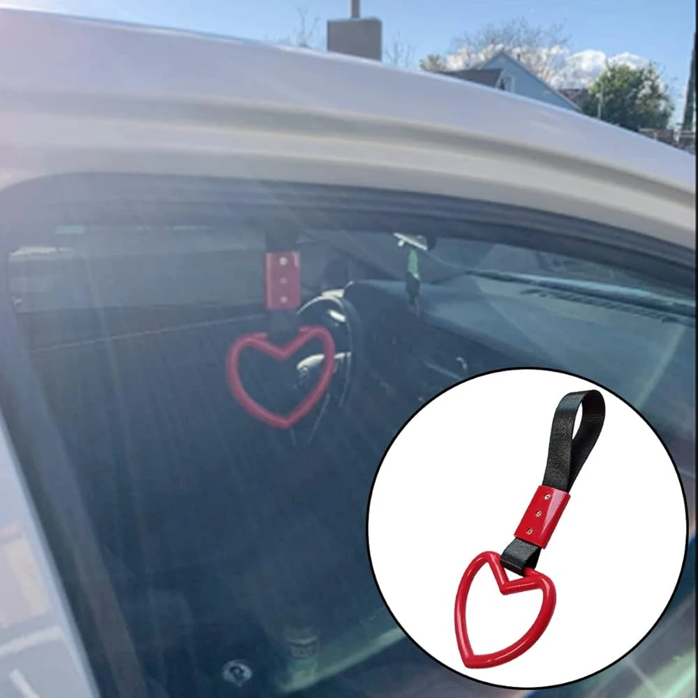 Pink Heart Shaped Car Interior Decorative Handle tsurikawa - photo 2