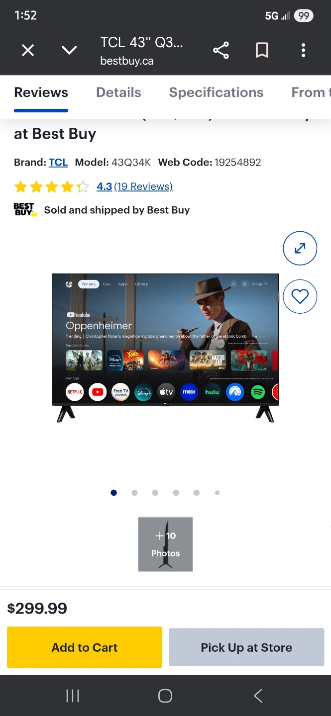 TV - TCL 43" SMART - photo 2
