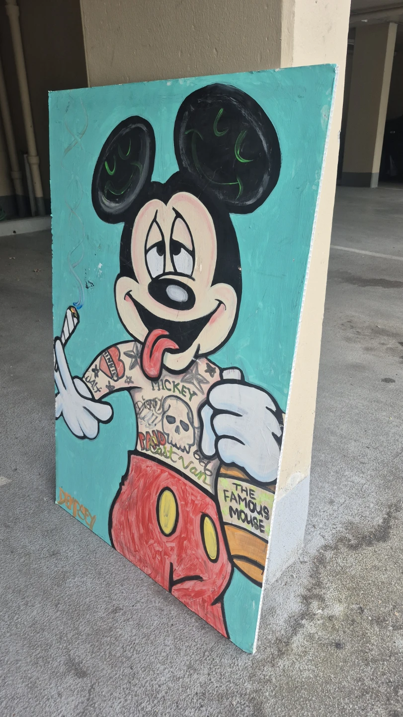 Custom Tattooed Mickey Mouse Painting - photo 4