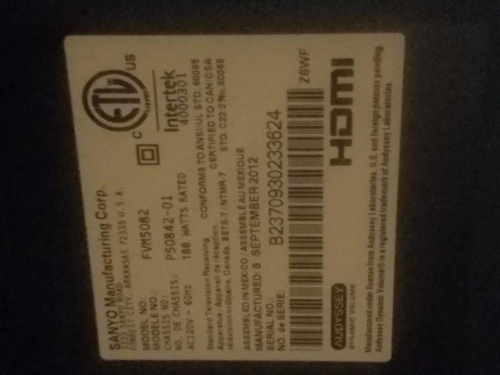 Sanyo FVM5082 50-Inch 1080p HD Television - photo 4