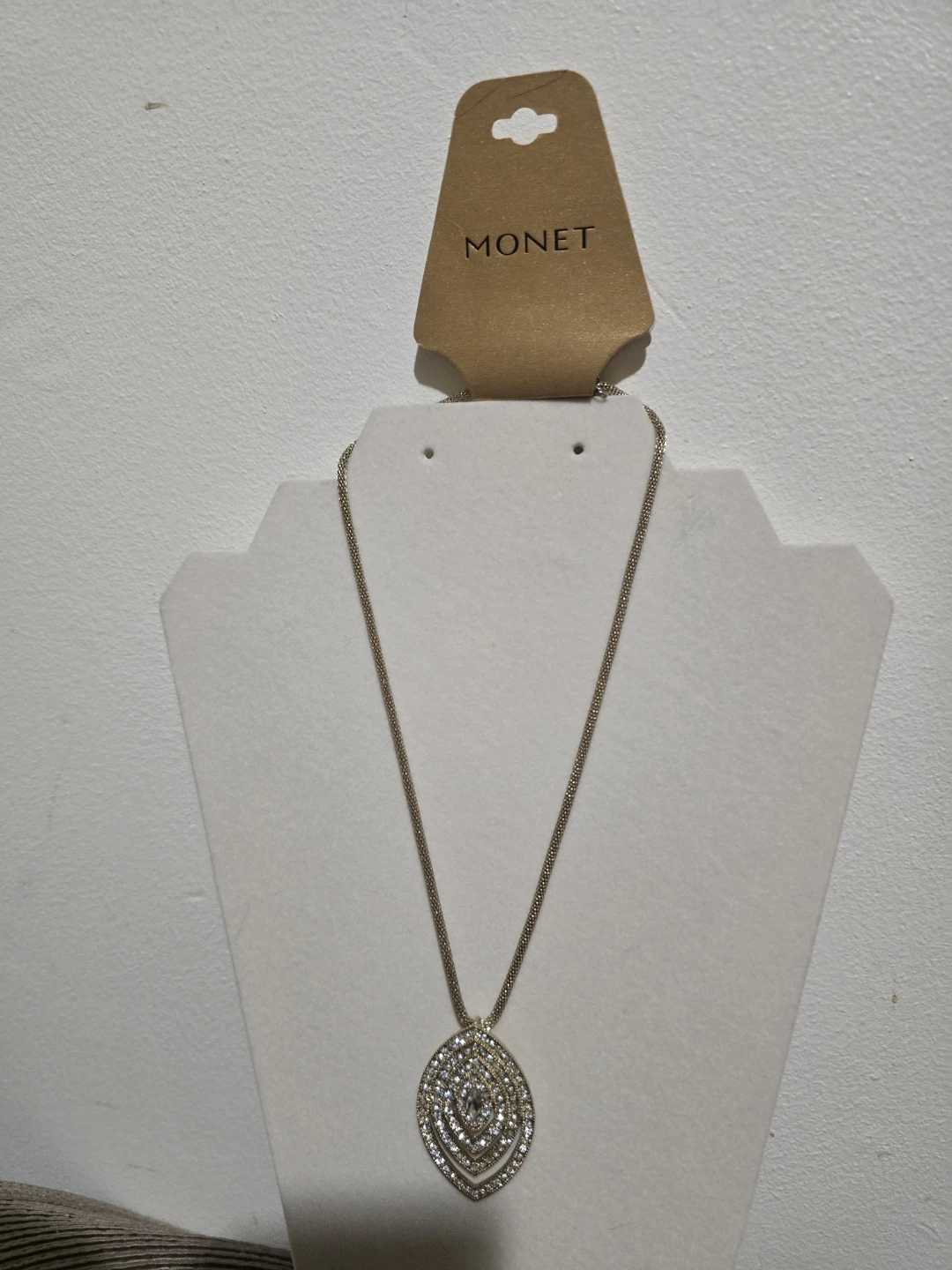 Monet Rhinestone Pendant Necklace - photo 2
