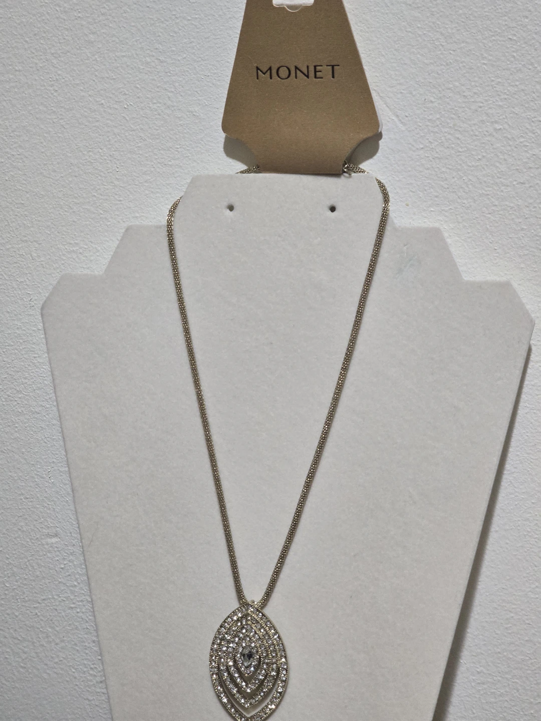 Monet Rhinestone Pendant Necklace - photo 3