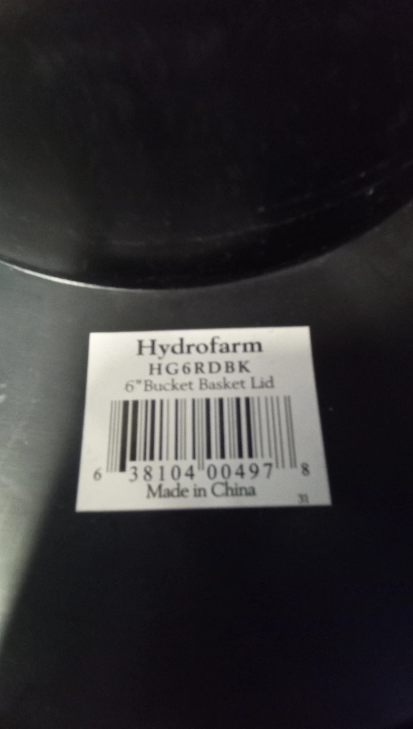 2pc Hydrofarm 6" Bucket Basket Lid HG6RDBK - photo 2
