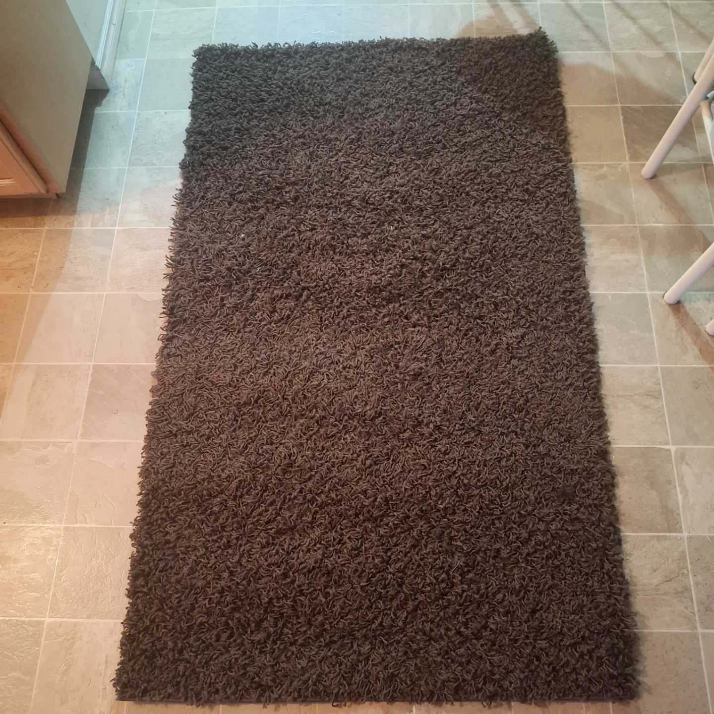 Unique Loom Solo Solid Shag Rug - 100x160cm Chocolate Brown
